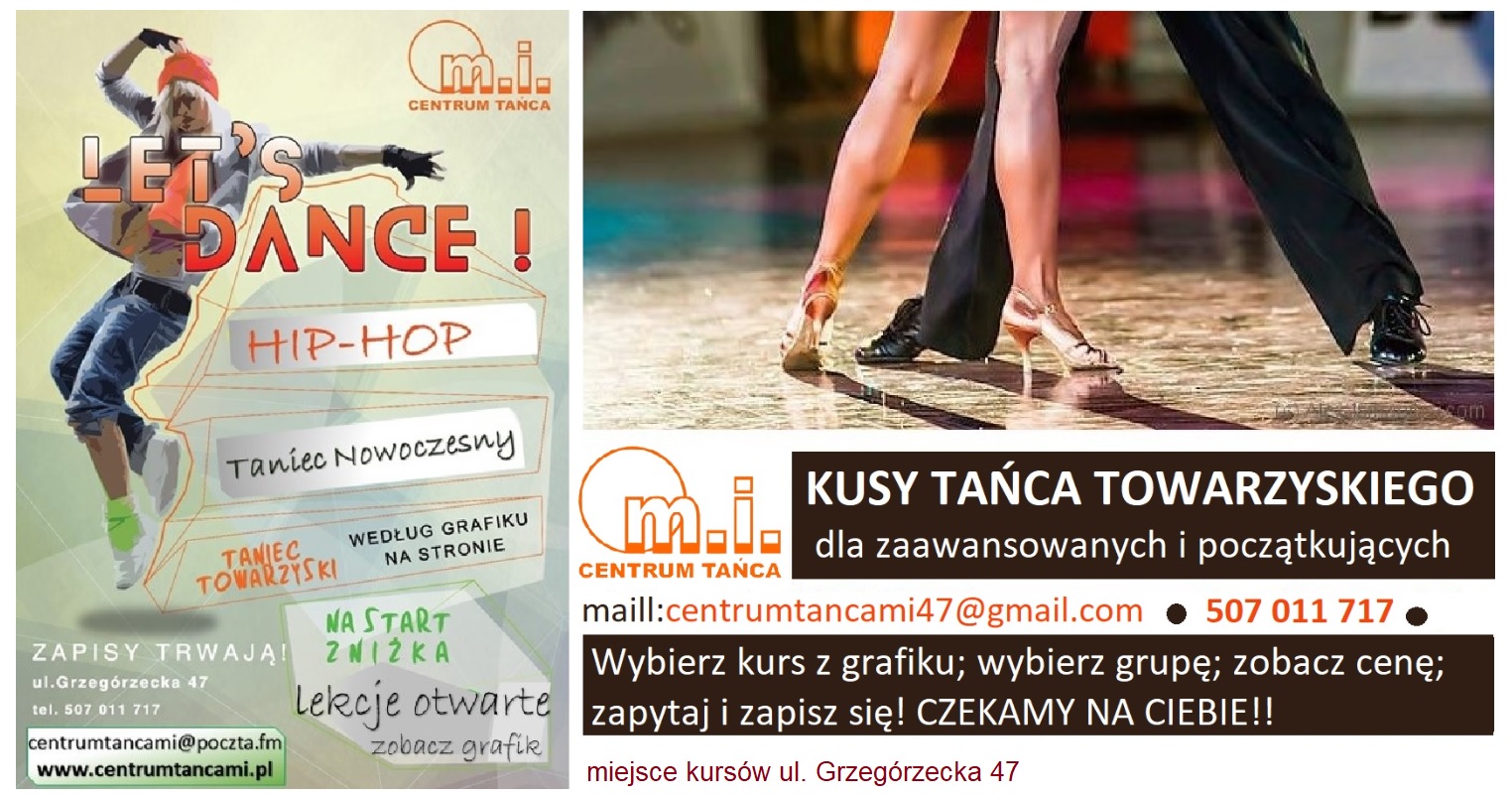 zajęcia taneczne kurs tańca towarzyskiego plakat